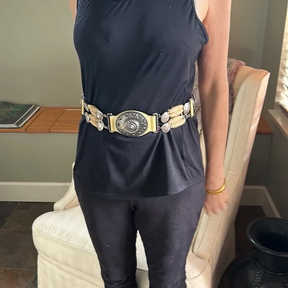 Vintage Streets Ahead metal and rope belt - Picture 5 of 6